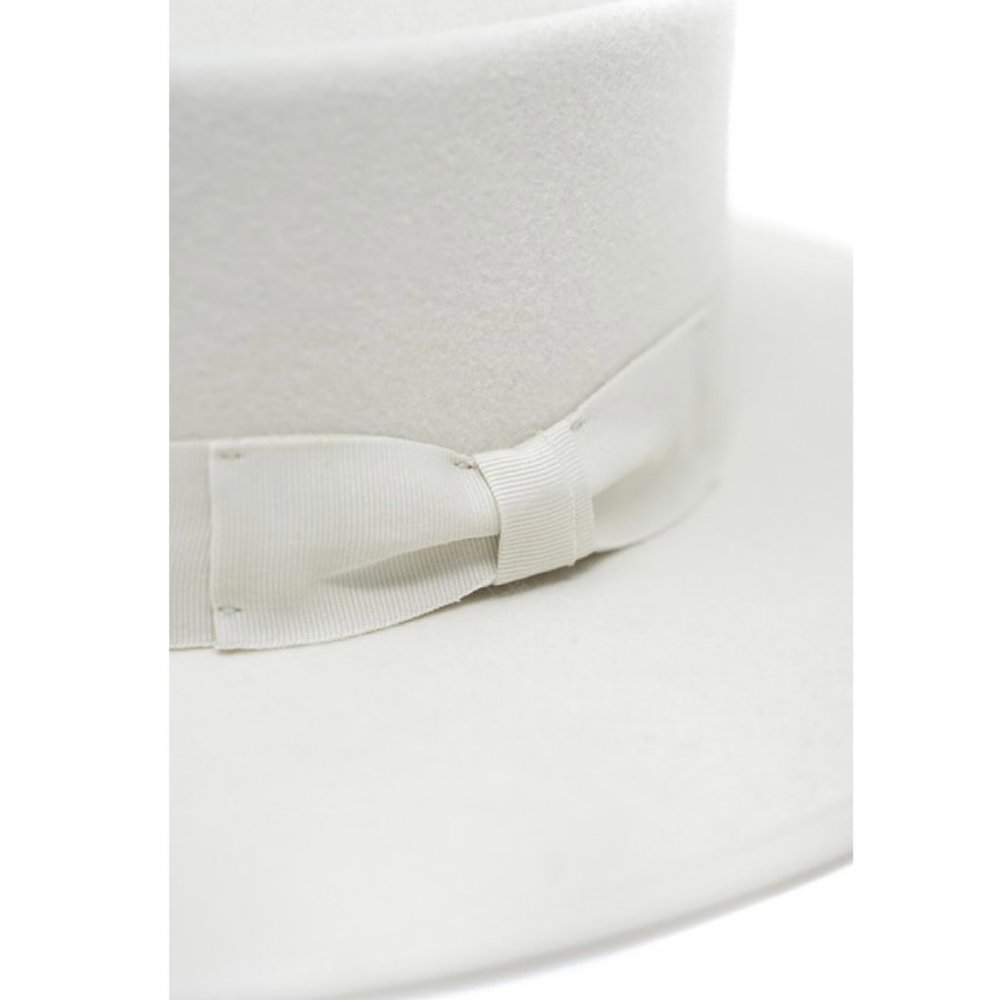Tastes Like Honey Hat Ivory Wool Flat Brim - Picture 5 of 6